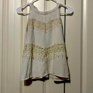 Cream tank top lightly worn size medium